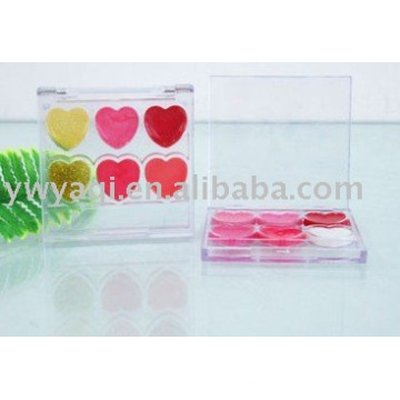 shine lip gloss/colorful lip gloss/heart shape lip gloss